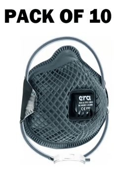 picture of ERA 8830 AC FFP3 V NR D Mesh Disposable Valved Mask Grey - Pack of 10 - [ER-8830] - (DISC-T)