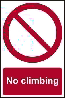 Picture of Spectrum No Climbing - RPVC 200 x 300mm - SCXO-CI-14390