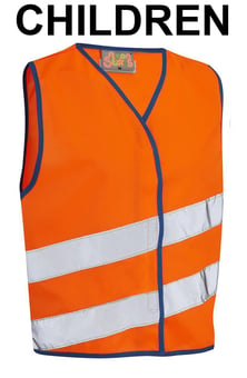 picture of Leo - Neonstars Children's Hi Vis Orange Vest - LE-CW01-O