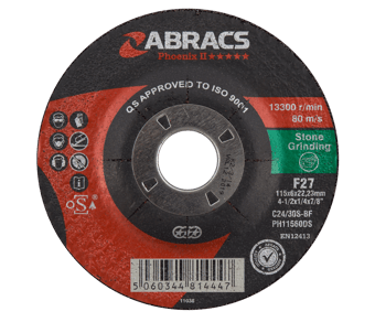 Picture of Abracs Phoenix II 100mm x 6mm x 16mm DPC Stone Grinding Disc - C30S4BF Grade - Pack of 25 - [ABR-PH10060DS]
