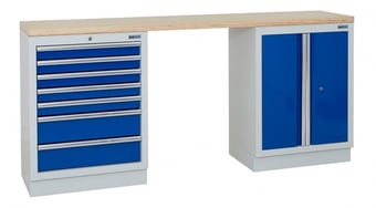 picture of BiGDUG 2041mm Wide Workbench - 7 Drawer Cabinet - 2 Door Cupboard - Multiplex - [BDU-TGC501GBM] - (LP)