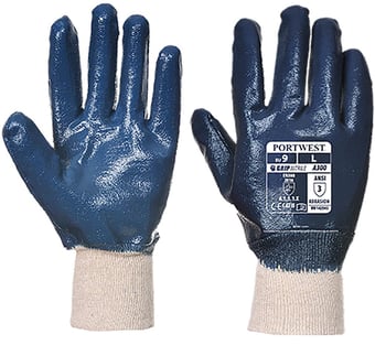 picture of Portwest A300 Nitrile Knitwrist Gloves - Pair- PW-A300