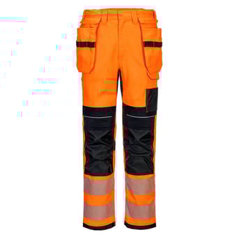 picture of Portwest FR415 - PW3 FR HVO Holster Trousers - Orange/Black - PW-FR415OBR