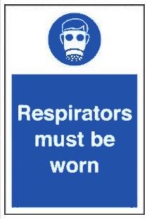 Picture of Respirators Sign LARGE - 400 x 600Hmm - Self Adhesive Vinyl - [AS-MA64-SAV] 