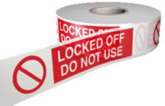 picture of Barrier Tapes - Locked Off Do Not Use - 75mm x 250m - [AS-PBT1]