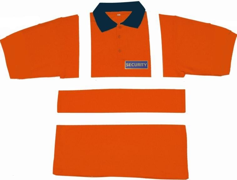 Security Reflective Printed Front and Back - Hi Vis Value Orange Polo Shirt - BI-36SEC - (DISC-W)