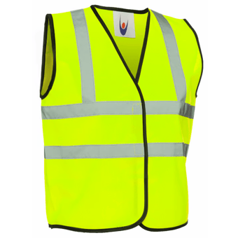 picture of Uneek Childrens Hi-Viz Yellow Waist Coat - UN-UC806-YW