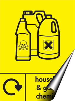 picture of Recycling Signs - Household & Garden Chemicals - 300 X 400Hmm - Self Adhesive Vinyl - [AS-WR59-SAV]