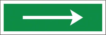 picture of First Aid Signs - Arrow - 300 X 100Hmm - Rigid Plastic - [AS-SA116-RP]