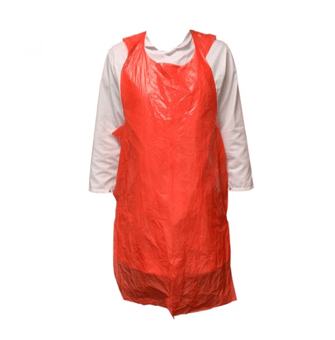 picture of Detectable Disposable Polythene Aprons - Red - Roll of 100 - [DT-449-P03-S219-X16] - (OS)