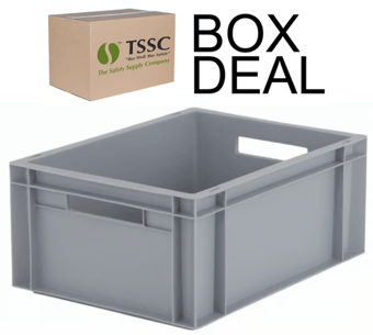 picture of BiGDUG Euro Stacking Box - 175h x 300w x 400d mm - 15L - Grey - Box Deal of 10 - [IH-BDU-BNB4316G] - (LP)