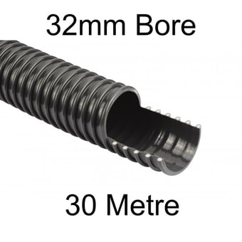 picture of PVC Ducting Hose - 32mm Bore x 30m - [HP-CVL12GRY30M]