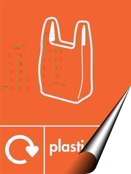 picture of Recycling Signs - Plastic Bags - 300 X 400Hmm - Self Adhesive Vinyl - [AS-WR10-SAV]