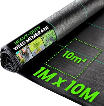 picture of Green Thumbz Heavy Duty Weed Control Fabric - 1m x 10m (100gsm) - [JR-WEEDFAB110]