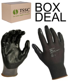 picture of Supreme TTF Black Nitrile Palm Safety Gloves - Box Deal 120 pairs - [IH-HT103B]