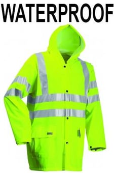 Picture of Lyngsoe - Microflex Hi-Viz Rain Jacket - Waterproof - Yellow - LS-LR55-YELLOW