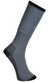 Picture of Portwest - Work Socks - Pack of 3 Pairs - 36cm High - Grey - PW-SK33GRR