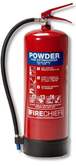 picture of Firechief 9kg Powder Fire Extinguisher - ABC Fires - [HS-FXP9] - (LP)