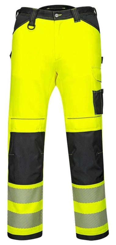 picture of Portwest - PW3 Hi-Vis Lightweight Stretch Trouser - Yellow/Black - PW-PW303YBR