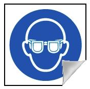 picture of Eye Protection Logo Sign - 100 x 100mm - Self Adhesive Vinyl - [AS-MA71-SAV]