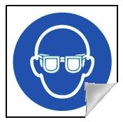 Picture of Eye Protection Logo Sign - 100 x 100mm - Self Adhesive Vinyl - [AS-MA71-SAV]
