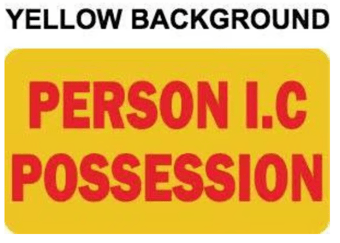 picture of PERSON I.C. POSSESSION Insert Card for Professional Armbands - [IH-AB-PICP] - (HP)