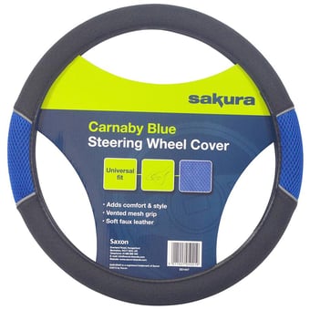 picture of Sakura Carnaby Steering Wheel Cover - Blue - [SAX-SS1447]