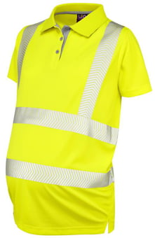 Picture of Lovacott - Hi Vis Yellow Coolviz Ultra Ladies Maternity Polo Shirt - LE-PM03-Y