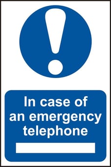 Picture of Spectrum In case of emergency telephone - PVC 200 x 300mm - SCXO-CI-0167