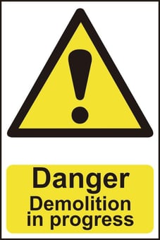 Picture of Spectrum Danger Demolition in Progress - PVC 400 x 600mm - SCXO-CI-4106