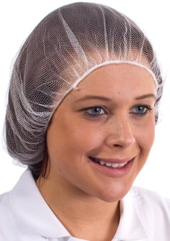 picture of Disposable Mesh Hairnet - White - Pack of 100 - ST-19300