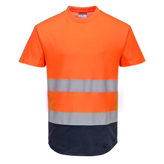 Picture of Portwest - Two-Tone Mesh T-Shirt Orange/Navy - PW-C395ONR