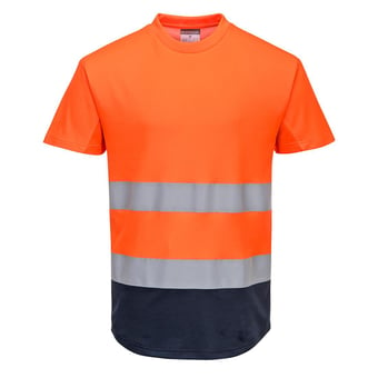 picture of Portwest - Two-Tone Mesh T-Shirt Orange/Navy - PW-C395ONR