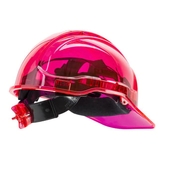 picture of Portwest - PV60 - Pink - Peak View Ratchet Hard Hat - Vented - Adjustable Wheel Ratchet - [PW-PV60PIR] - (DISC-R)