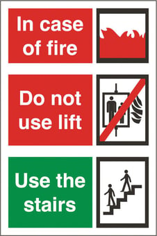 picture of In Case of Fire Sign - 150 X 200Hmm - Rigid Plastic - [AS-FI70A-RP]