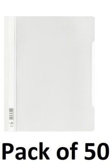 picture of Durable - Clear View PVC Folder - White - Pack of 50 - [DL-257002]