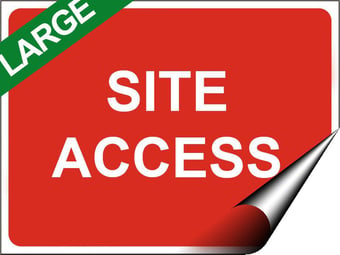 picture of Temporary Traffic Signs - Site Access LARGE - 600 x 450Hmm - Self Adhesive Vinyl - [IH-ZT36L-SAV]