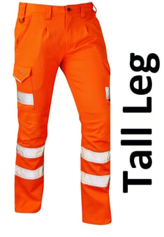 picture of Kingford - Hi-Vis Orange Stretch Poly/Cotton Cargo Trouser - Tall Leg - ISO 20471 Class 1 - LE-CT04-O-T