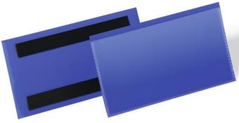 picture of Durable - Magnetic Document Pouch 150 x 67mm - Dark Blue - Pack 50 - [DL-174207]