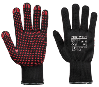 Picture of Portwest A110 Polka Dot Glove Black - PW-A110BKR