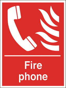 Picture of Fire Phone Sign LARGE - 300 X 400Hmm - Rigid Plastic - [AS-FI12-RP]