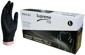 Picture of Supreme TTF Disposable Black Nitrile Powder Free Gloves - Box of 100 - [HT-KALO4.5]