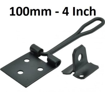 picture of EXB Wire Hasp & Staple - 100mm (4") - Single - [CI-SP84L]