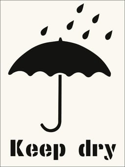 Picture of Keep Dry Stencil (600 x 800mm)  - SCXO-CI-9575G