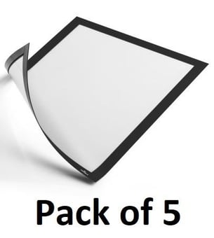 picture of Durable - DURAFRAME® Magnetic A4 - Black - Pack of 5 - [DL-486901]