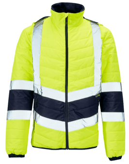 picture of Supertouch Hi Vis 2 Tone Puffer Jacket Yellow/Navy - ST-SHV-05141