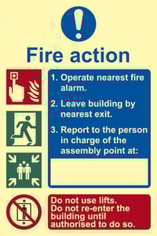 Picture of Spectrum Fire Action Procedure - PHS 200 x 300mm - [SCXO-CI-17142]