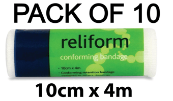 picture of Reliform Conforming Bandage - 10cm x 4m - Superb Stretch Bandage - Pack of 10 - [RL-433X10] - (AMZPK)