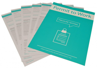 Picture of Pressure Testing - Permit to Work - Pack of 10 - [CI-14896]