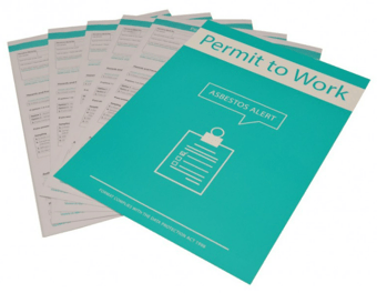 Picture of Asbestos Alert - Permit to Work - Pack of 10 - [CI-14898]